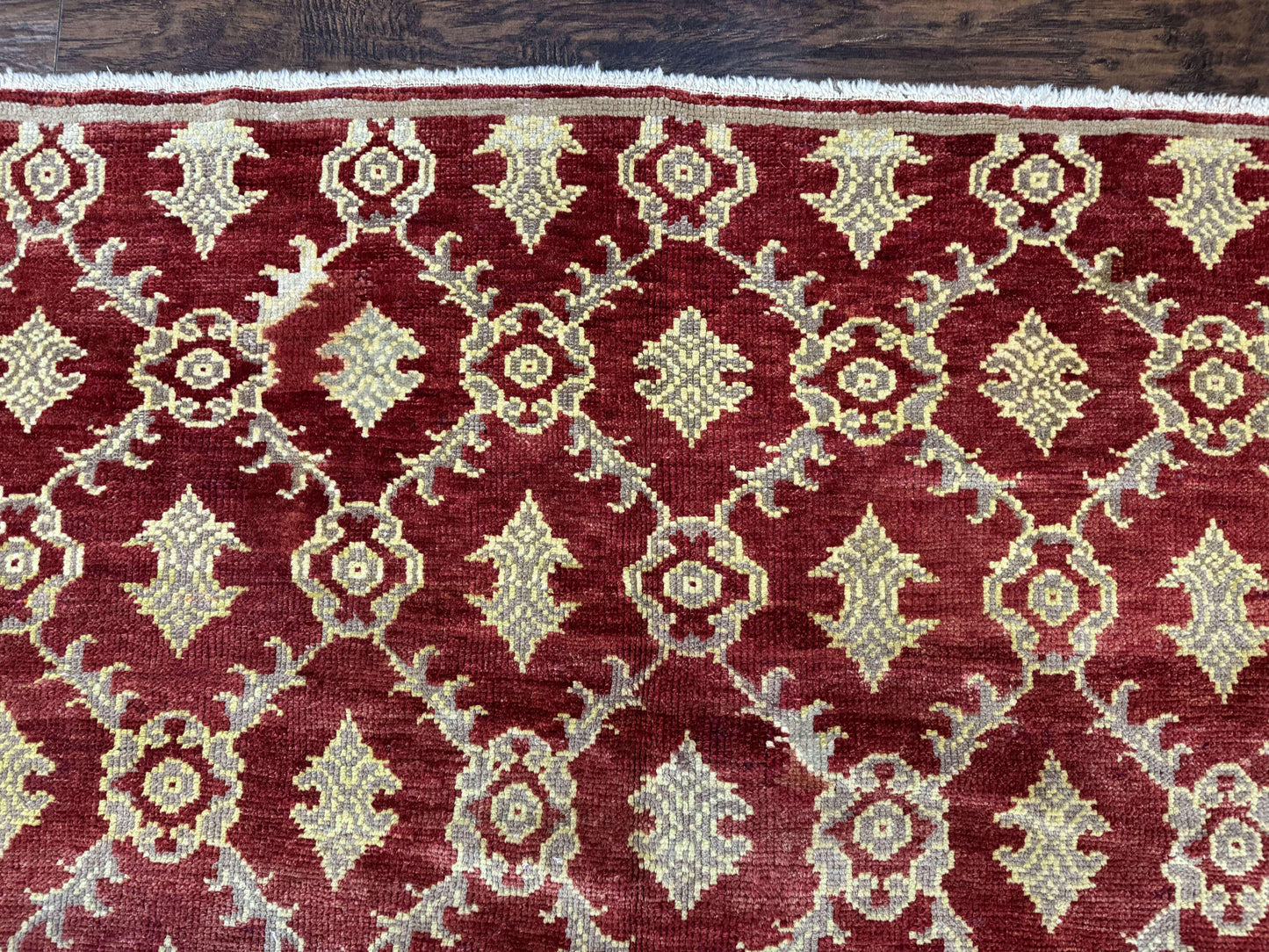 Modern Turkish Oushak Rug 5x8, Brick Red - Nuvé
