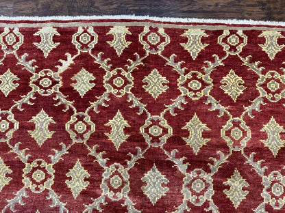 Modern Turkish Oushak Rug 5x8, Brick Red - Nuvé