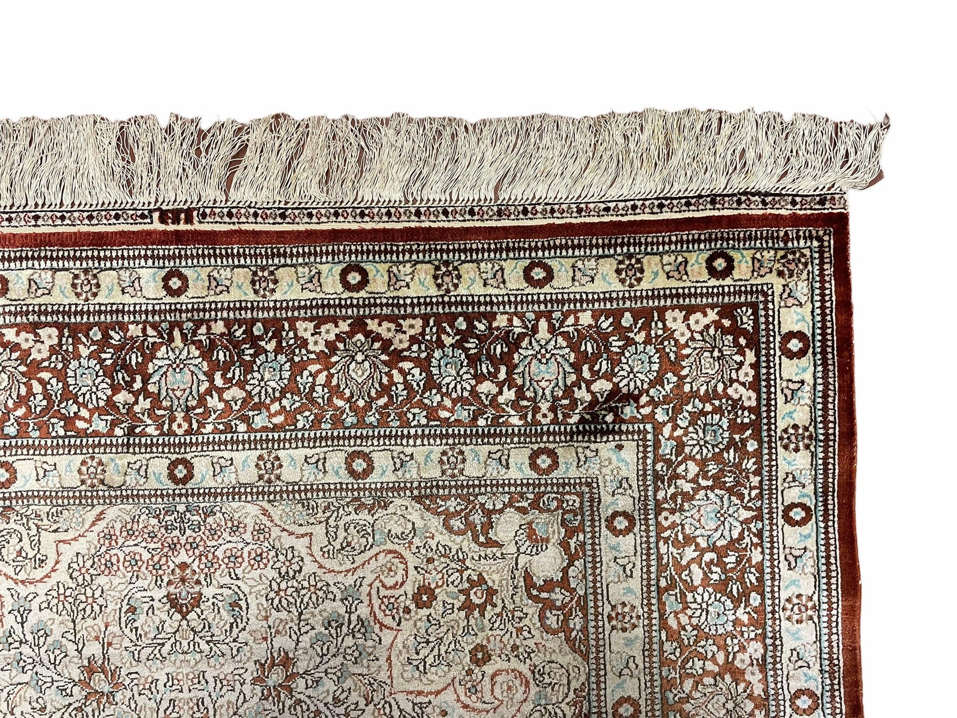4' X 6' Vintage Fine Handmade Chinese Oriental Silk Rug 400 KPSI Wow - Nuvé