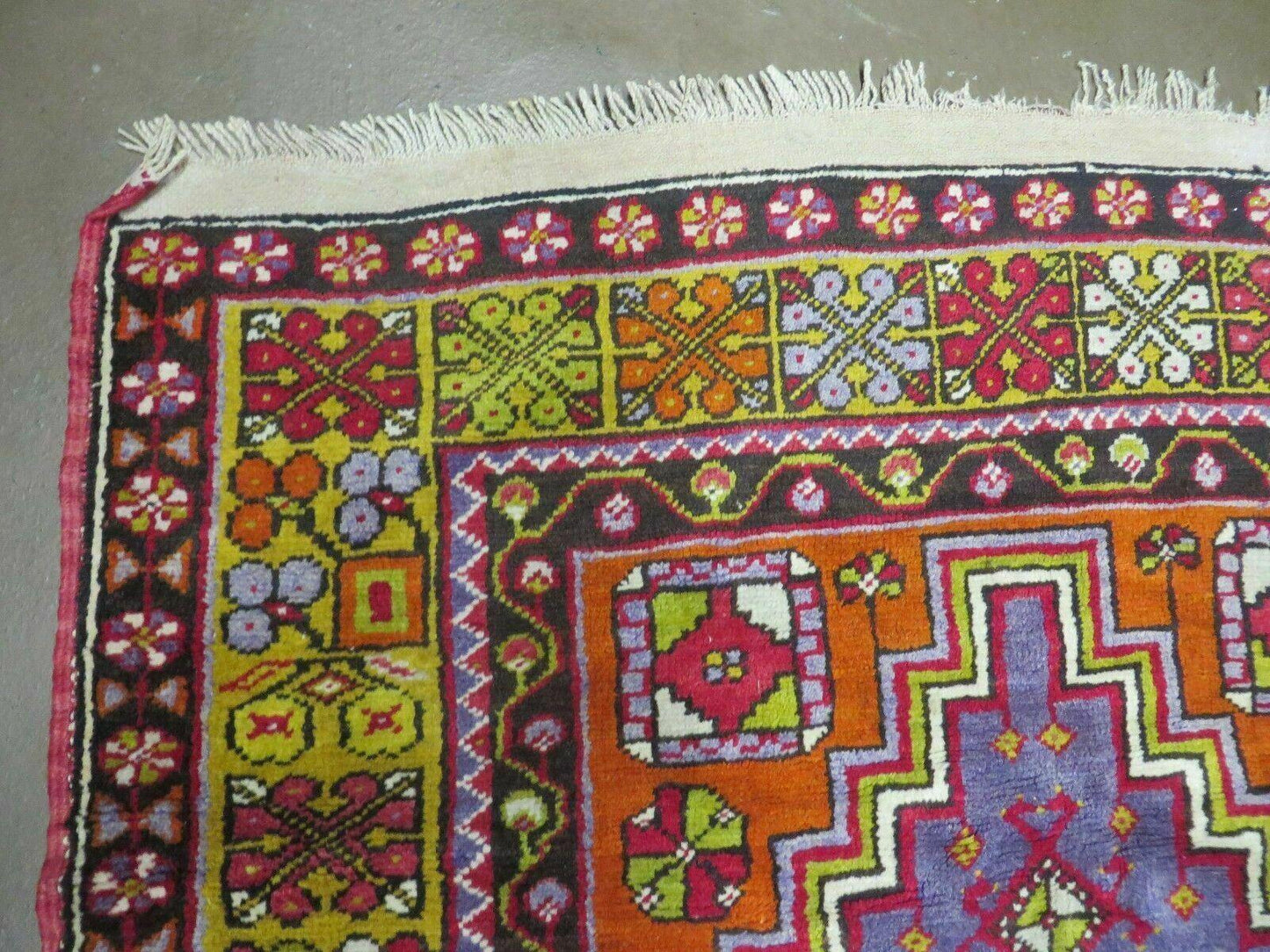 4' X 7' Antique Handmade Turkish Oushak Wool Rug Carpet Red Nice - Nuvé