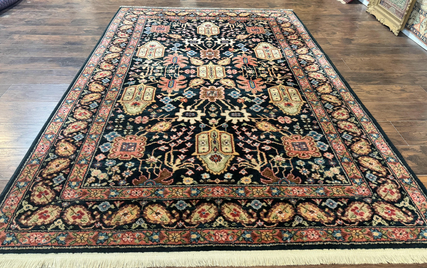 Karastan Rug 5.9 x 8.6, Chahar Mahal #604, Wool Vintage Discontinued Karastan Carpet - Nuvé