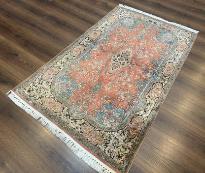 Indian Kashmiri Silk Rug 3x5, Fine 260 KPSI, Hand Knotted - Nuvé