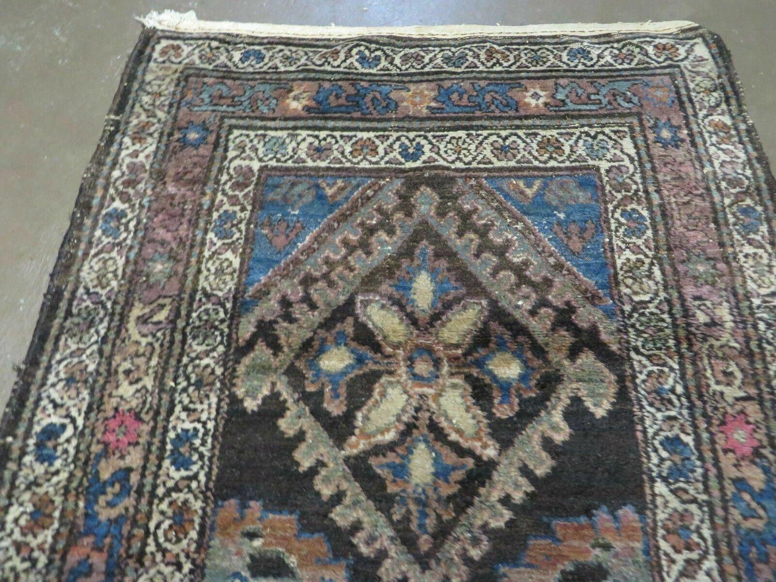 3' X 6' Antique Handmade India Floral Oriental Wool Rug Veg Dyes Nice - Nuvé