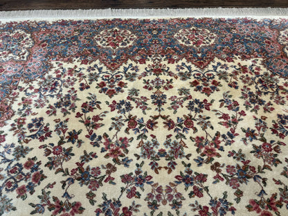 Karastan Rug 8.8 x 12 Ivory Kirman #788, Original 700 Series, Wool Karastan Carpet, Karastan Area Rug, Vintage Karastan, Living Room Rug