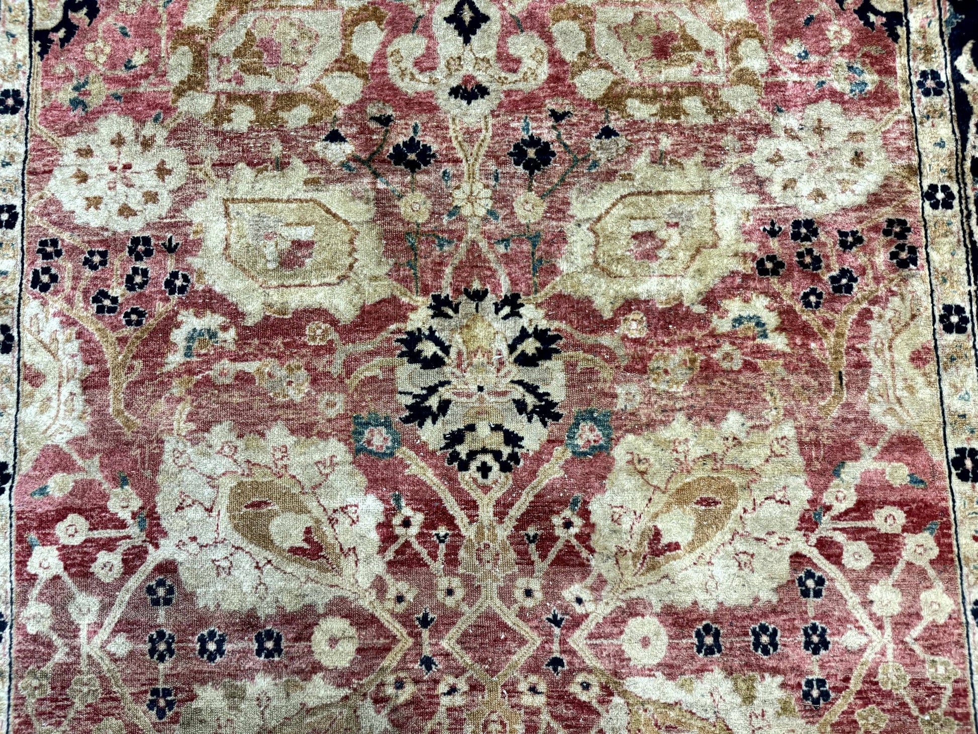 Indian Agra Rug 6x9, Allover Pattern, Traditional Wool Oriental Carpet - Nuvé