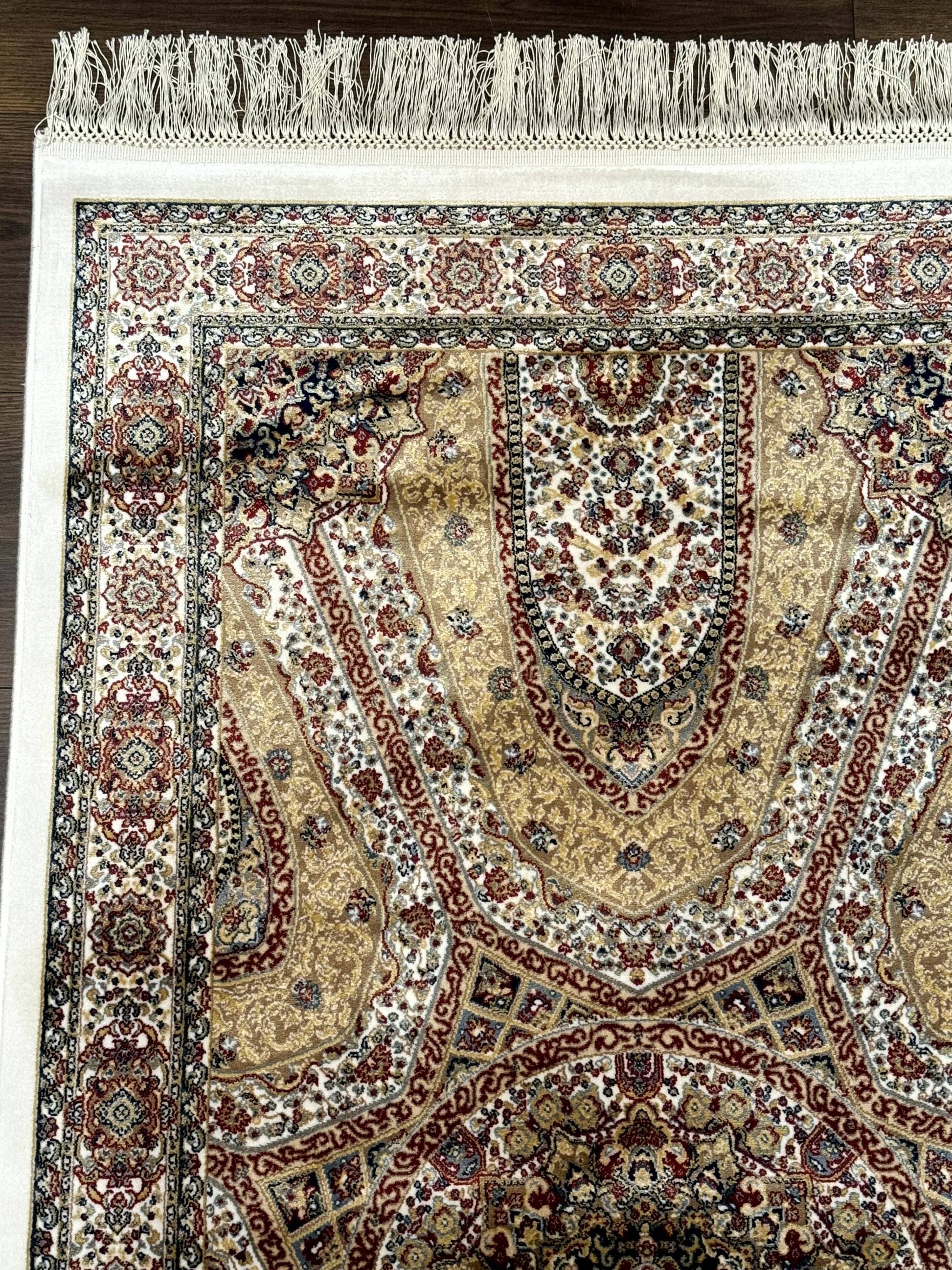 Turkish Silk Runner Rug 2.6 x 12, Hereke Mamluk Runner, Bamboo Silk, New - Nuvé