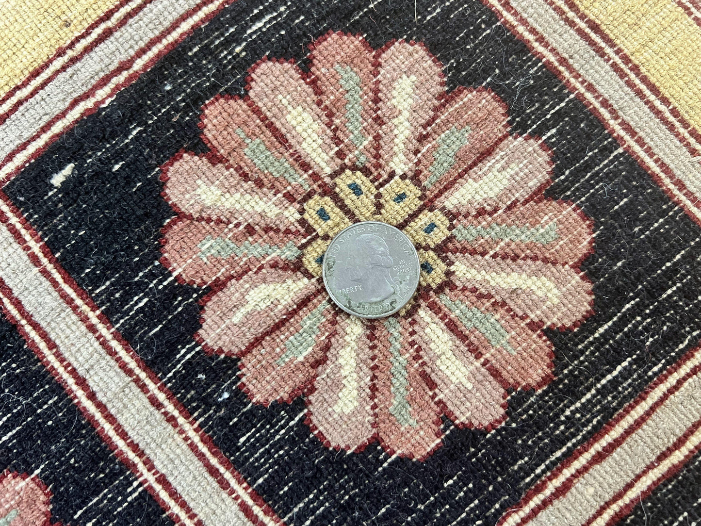 Pakistani Rug 6x9, European Aubusson Design, Wool Handmade Vintage Carpet, Dark Red, 6 x 9 Medium Sized Rug - Nuvé