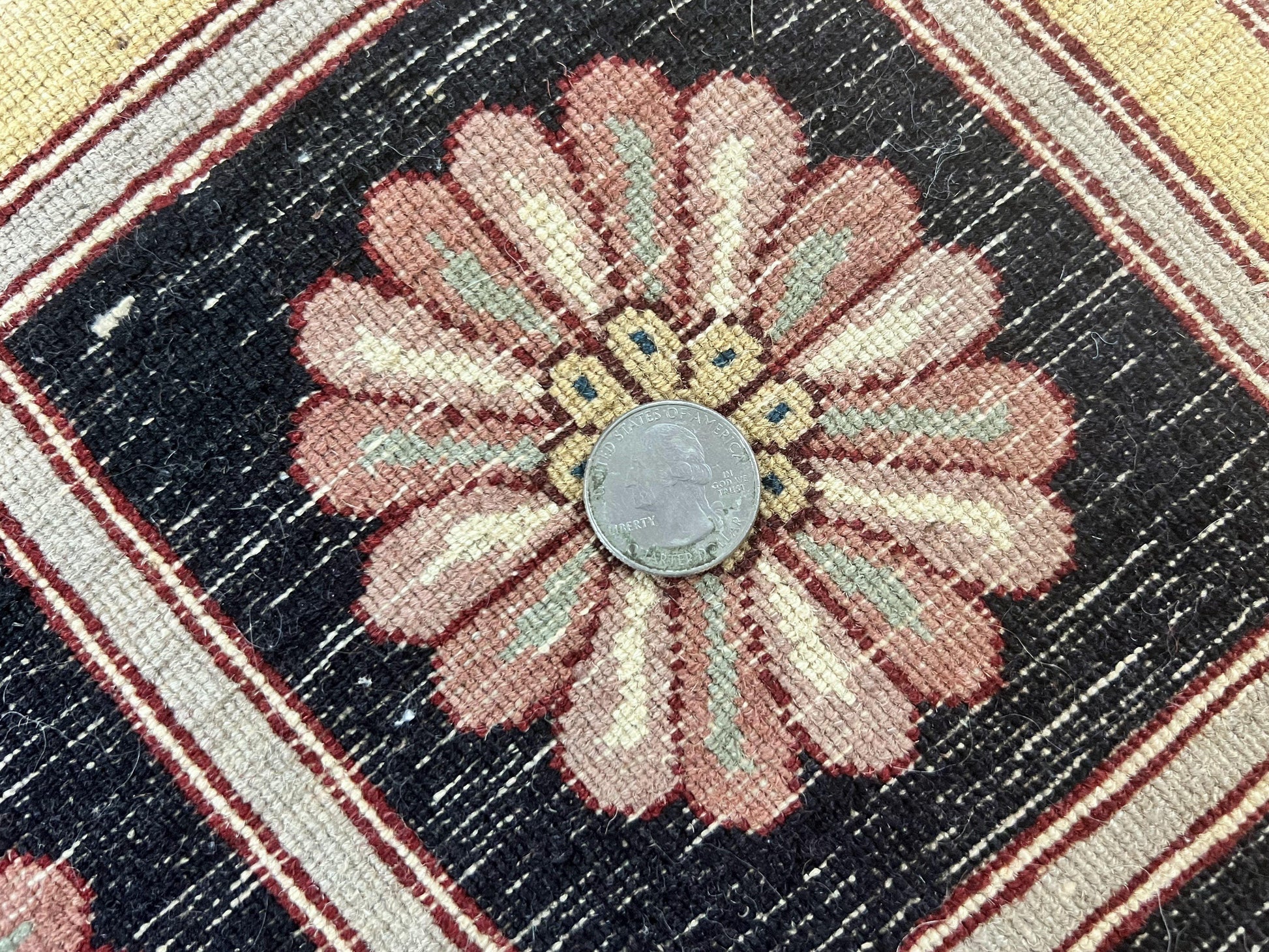 Pakistani Rug 6x9, European Aubusson Design, Wool Handmade Vintage Carpet, Dark Red, 6 x 9 Medium Sized Rug - Nuvé