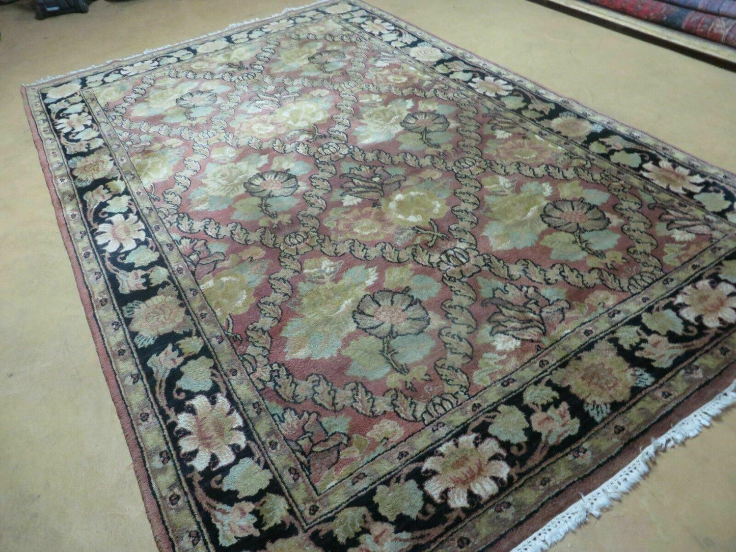 6' X 9' Handmade India Floral Oriental Wool Rug Carpet - Nuvé