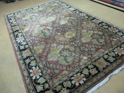 6' X 9' Handmade India Floral Oriental Wool Rug Carpet - Nuvé