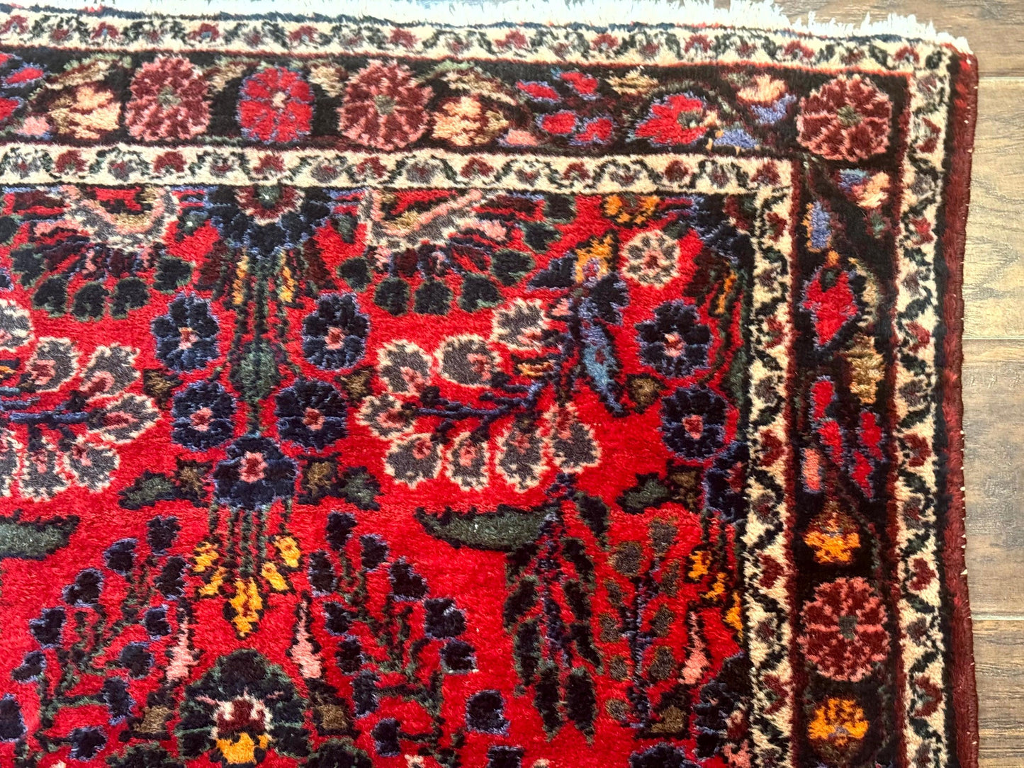 Persian Rug 3x5, Red Tribal Rug, Semi Antique, Wool Rug 3 x 5, Persian Hamadan Rug - Nuvé