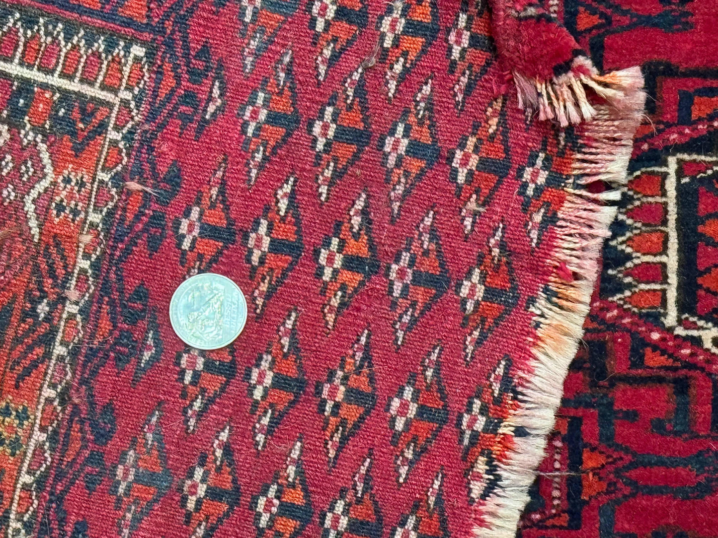 Antique Turkoman Salor Rug, Turkoman Textile, Fine 400 KPSI, Red, Persian Tribal Rug - Nuvé