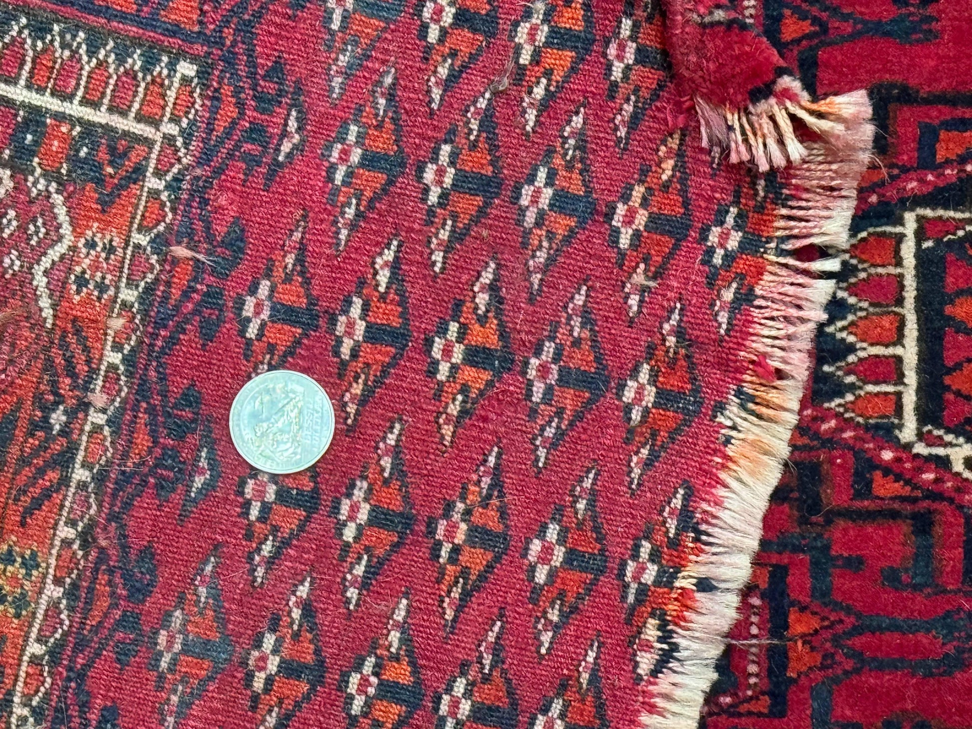 Antique Turkoman Salor Rug, Turkoman Textile, Fine 400 KPSI, Red, Persian Tribal Rug - Nuvé