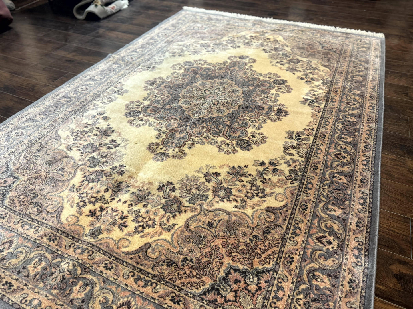 Belgium Power Loomed Wool Rug 6.9 x 9.6, Vintage Oriental Carpet - Nuvé