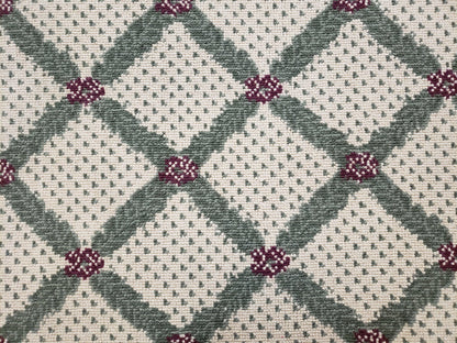 4x5 Panel Design Rug, 4' x 5' Power-Loomed Vintage Rug, Beige & Pine Green Carpet - Nuvé