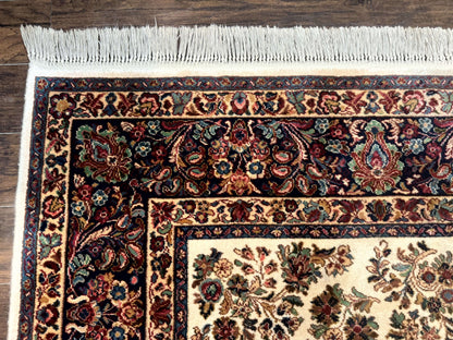 8.8 x 12 Karastan Ivory Sarouk Rug #760, Wool Pile, Vintage, Original 700 Series - Nuvé
