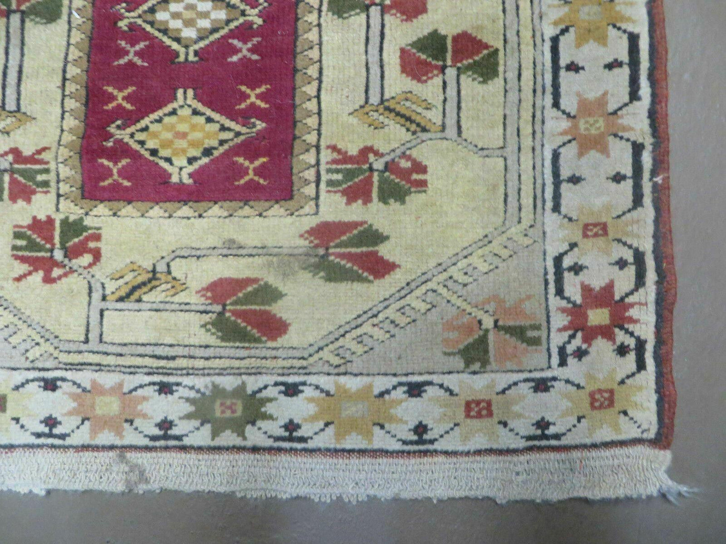 3' X 5' Vintage Handmade Turkish Turkey Oushak MILAS Wool Accent Rug Carpet Nice - Nuvé