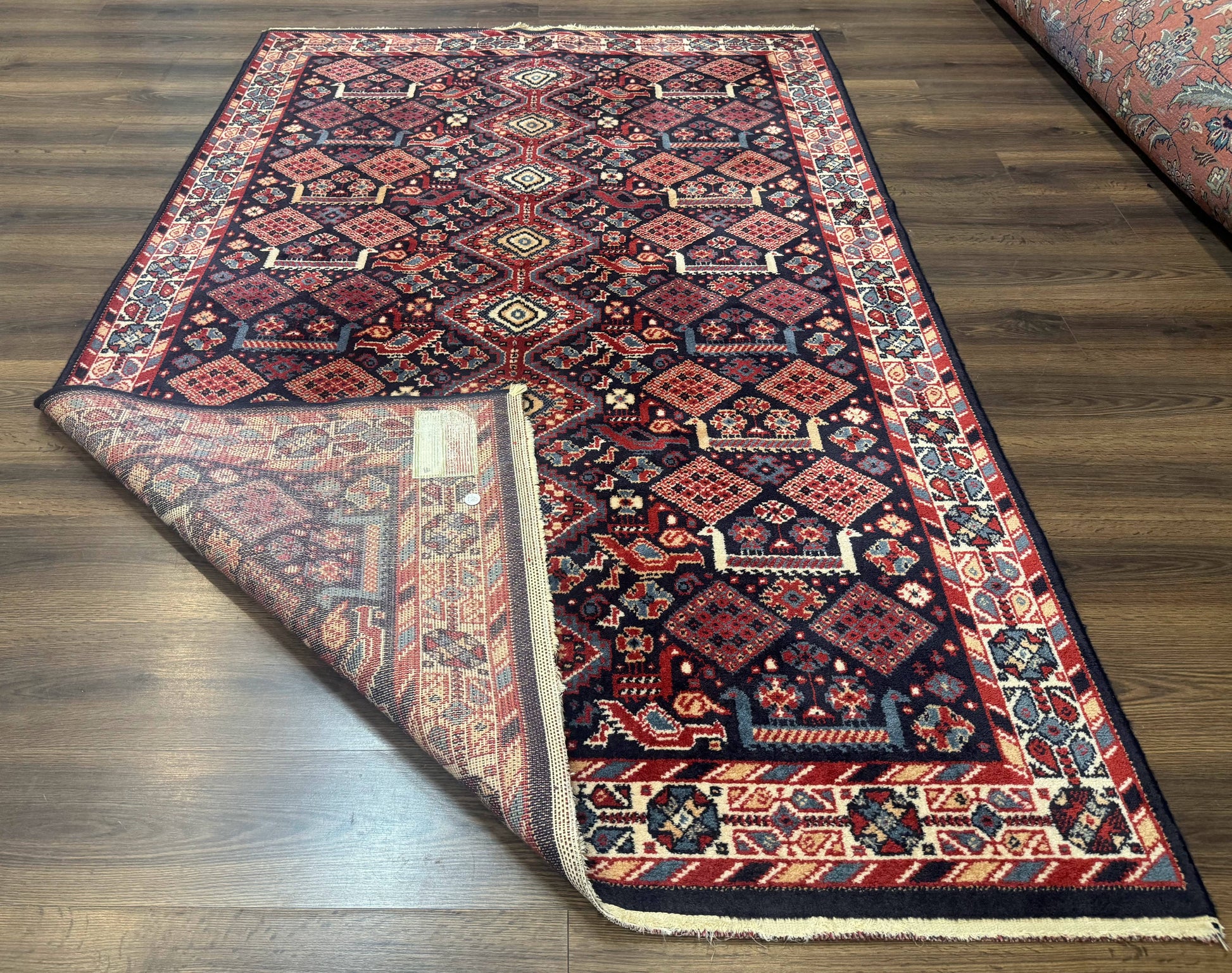 Karastan Rug 5x8, Yuruk Collection #530, Geometric Tribal Wool Pile Vintage Carpet - Nuvé