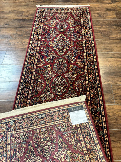 Karastan Runner Rug 2.6 x 8.6, Red Sarouk #785, Original 700 Series, Wool Karastan Runner Rug, Rare - Nuvé