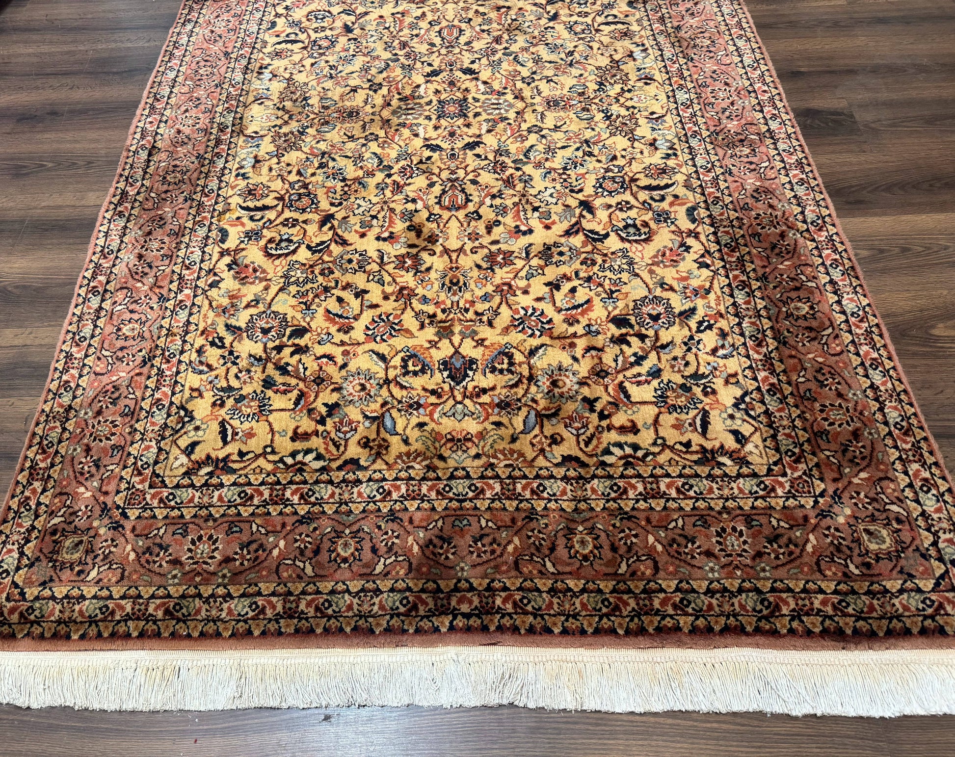 Indo Persian Rug 5x8, Light Tan/Camel, Allover Design - Nuvé