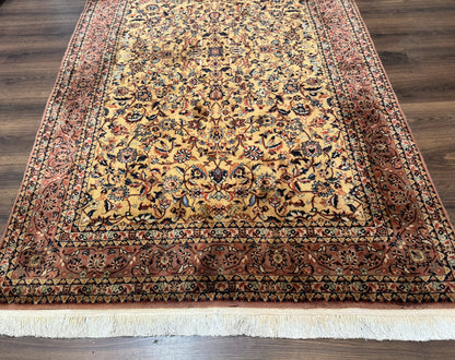 Indo Persian Rug 5x8, Light Tan/Camel, Allover Design - Nuvé