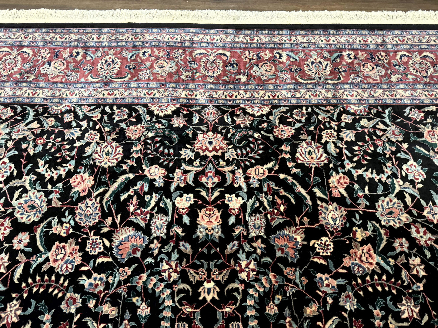 Large Sino Persian Rug 10x15, Floral Allover, Hand Knotted Wool Carpet, Fine - Nuvé