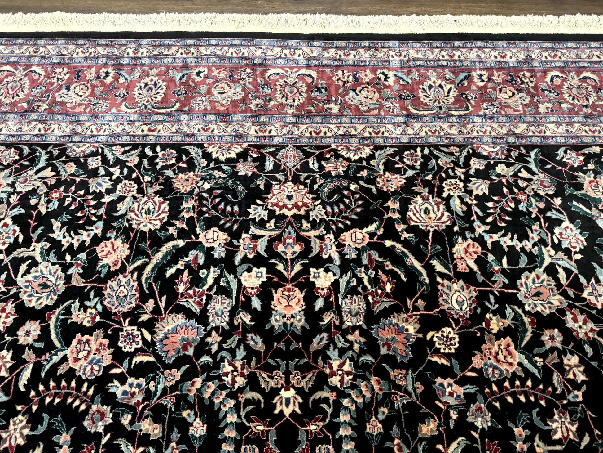 Large Sino Persian Rug 10x15, Floral Allover, Hand Knotted Wool Carpet, Fine - Nuvé