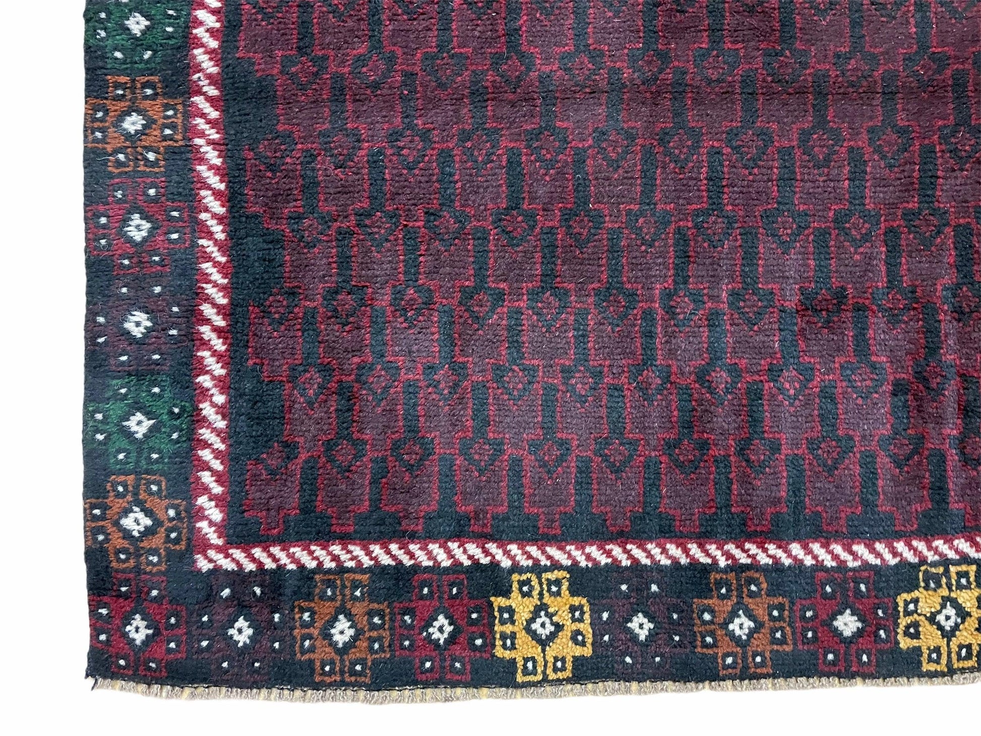 3 X 5 Vintage Handmade Tribal Wool Rug Baluchi Rug Afghan Rug Balouch Rug 3x4.7 - Nuvé