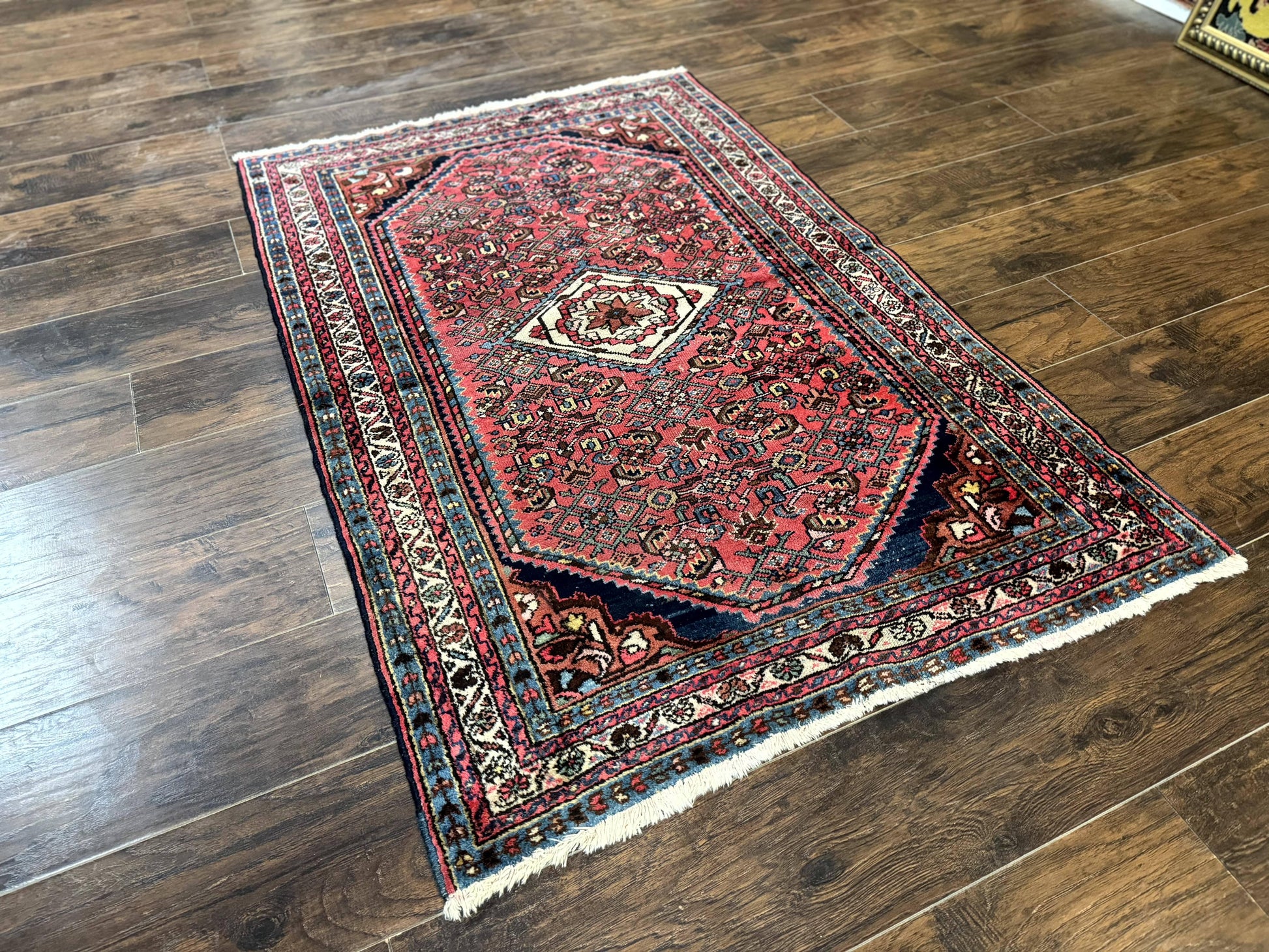 Antique Persian Tribal Rug 3.6 x 5, Hamadan Angelas Rug - Nuvé