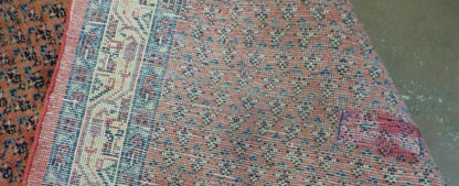 Antique Persian Seraband Runner 3.7 x 11 - Red, Wool, Mir Pattern - Nuvé