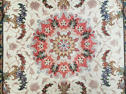 3' 4" X 5' Vintage Handmade Ultra Fine Floral Oriental Turkish Rug Carpet Wow - Nuvé