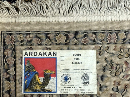 Persian Wool Rug 4x6, Tree of Life Animal Pictorials, Vintage, Power Loomed Ardakan Rug - Nuvé
