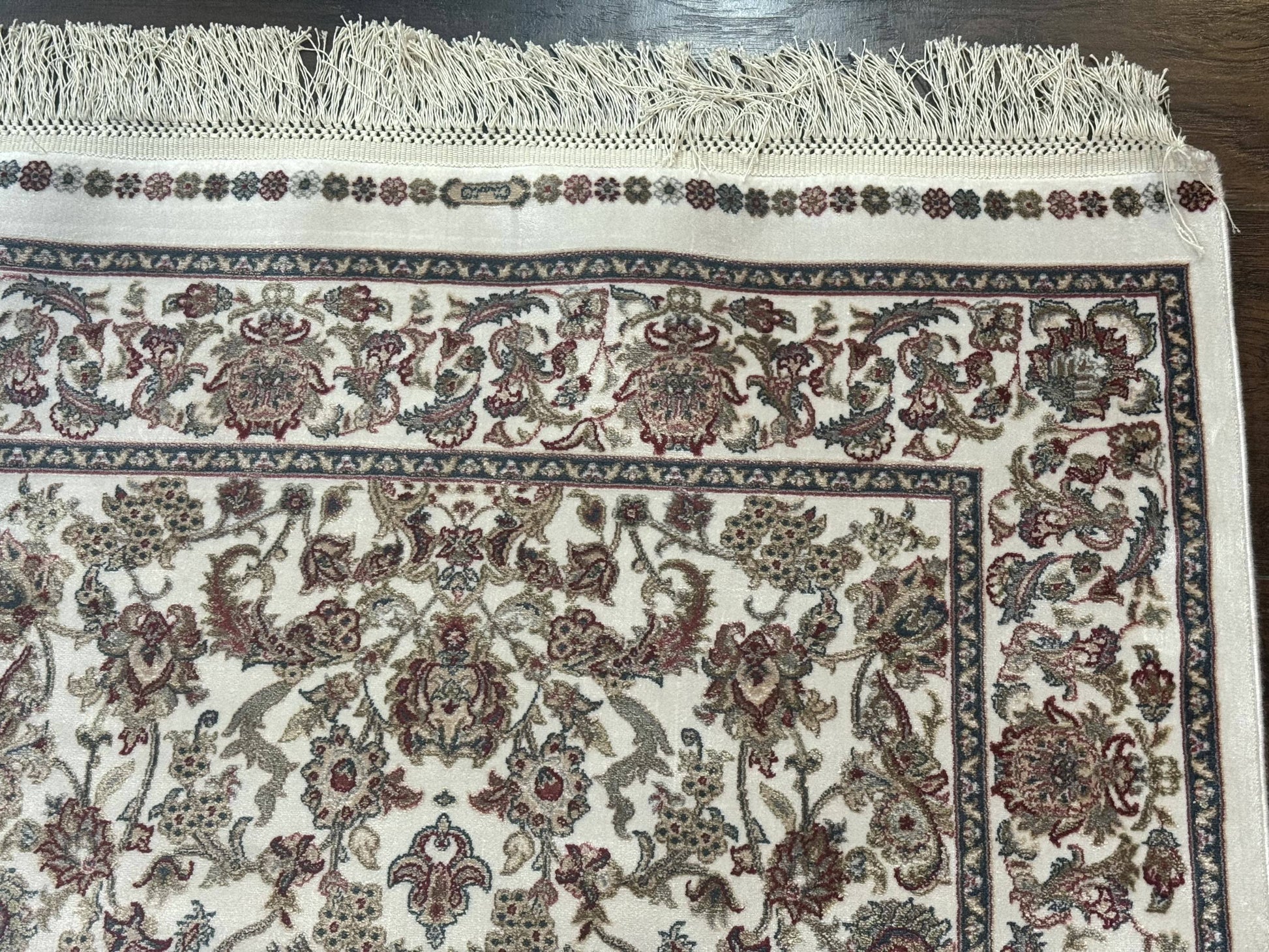 Small Turkish Silk Rug 2.6 x 4, Ivory, Allover Design, Bamboo Silk - Nuvé