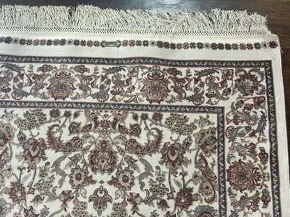Small Turkish Silk Rug 2.6 x 4, Ivory, Allover Design, Bamboo Silk - Nuvé