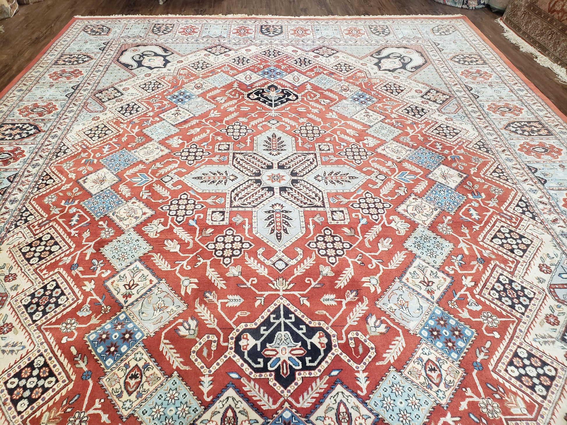 8 x11 Top Quality Veg Dye Turkish Carpet Decorative Handmade Geometric Area Rug - Nuvé