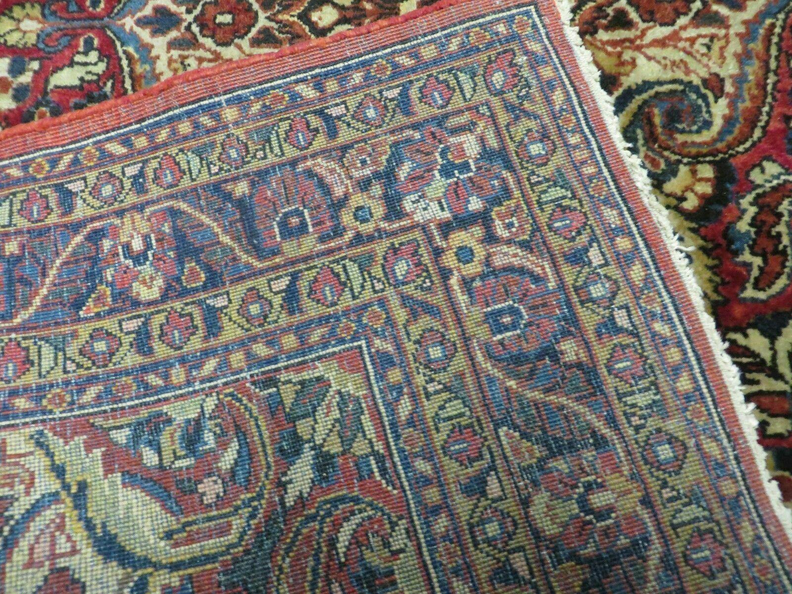 3' 5" X 5' Antique Handmade Indian Agra Fine Weave Wool Rug Organic dye Nice - Nuvé