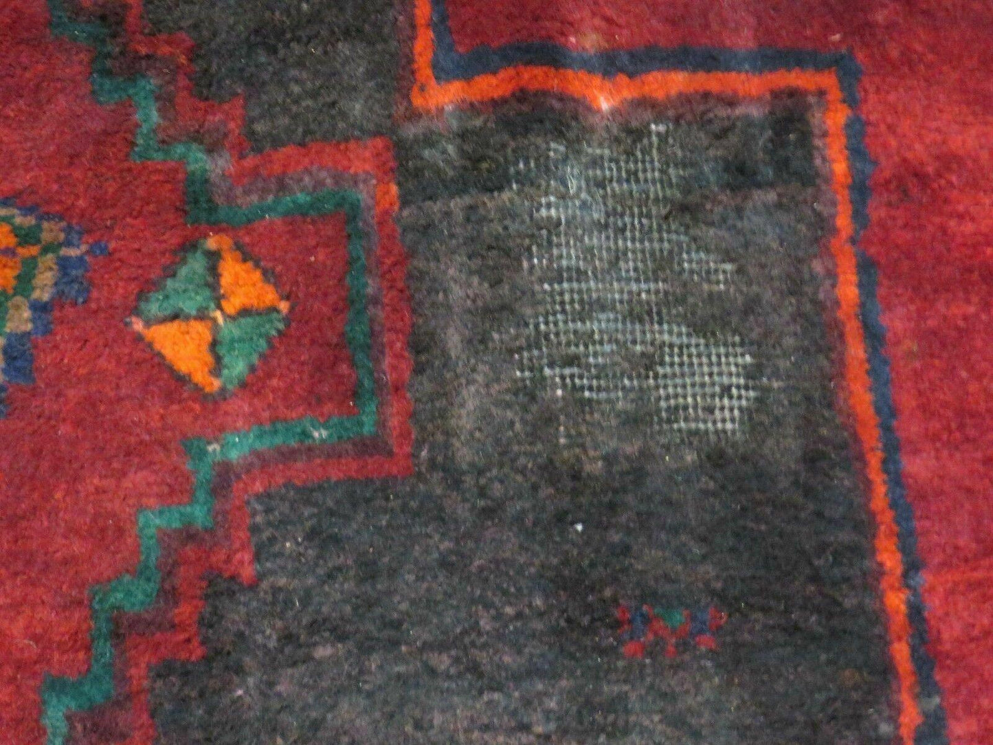 4' X 8' Antique Handmade India Geometric Oriental Wool Rug Veg Dyes Nice - Nuvé