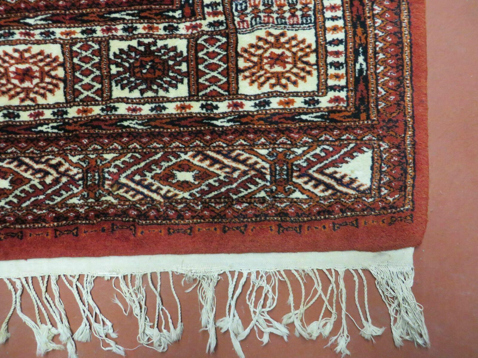 7' X 9' Vintage Handmade Bokhara Turkoman Pakistan Wool Rug Carpet Nice - Nuvé
