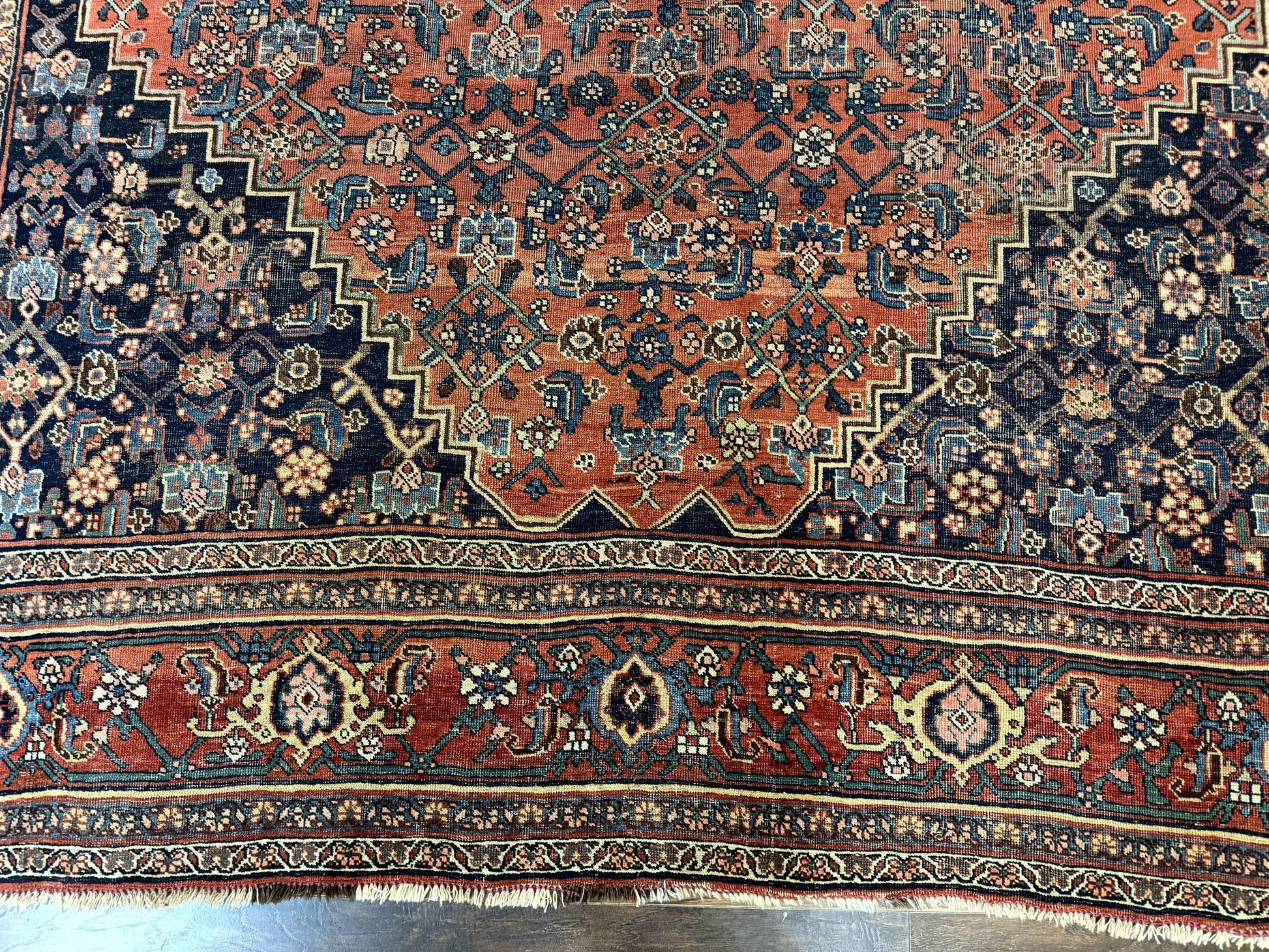 Antique Persian Bidjar Rug 8x12, Rare Persian Carpet - Nuvé