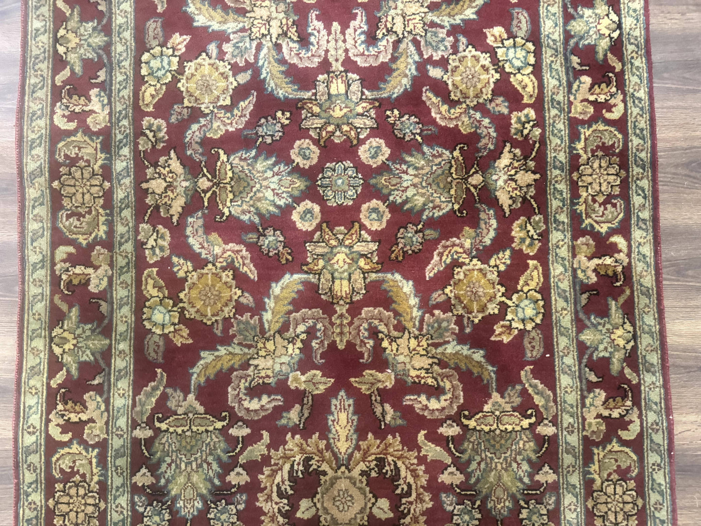 Indo Persian Mahal Rug 4x6, Floral Allover Pattern, Maroon - Nuvé