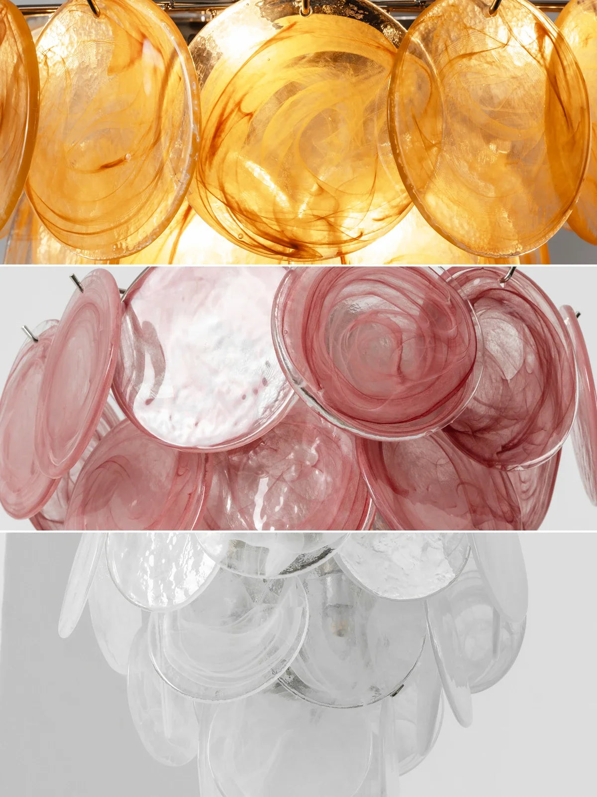 Retro Glass Disc Chandelier