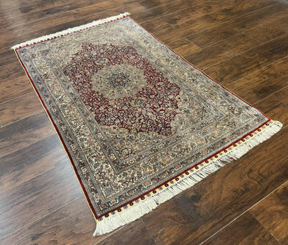 Sino Persian Silk Rug 3x5, Super Fine 440 KPSI, Floral Medallion, Handmade - Nuvé