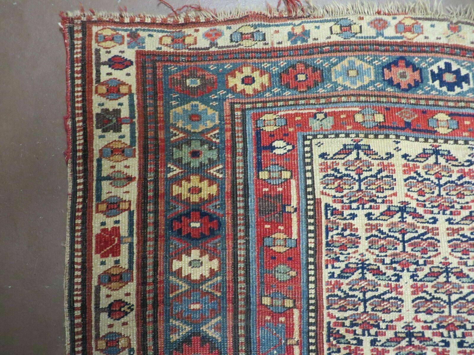 5' X 9' Antique Handmade Caucasian Kuba Wool Rug Veg Dye Runner Nice - Nuvé