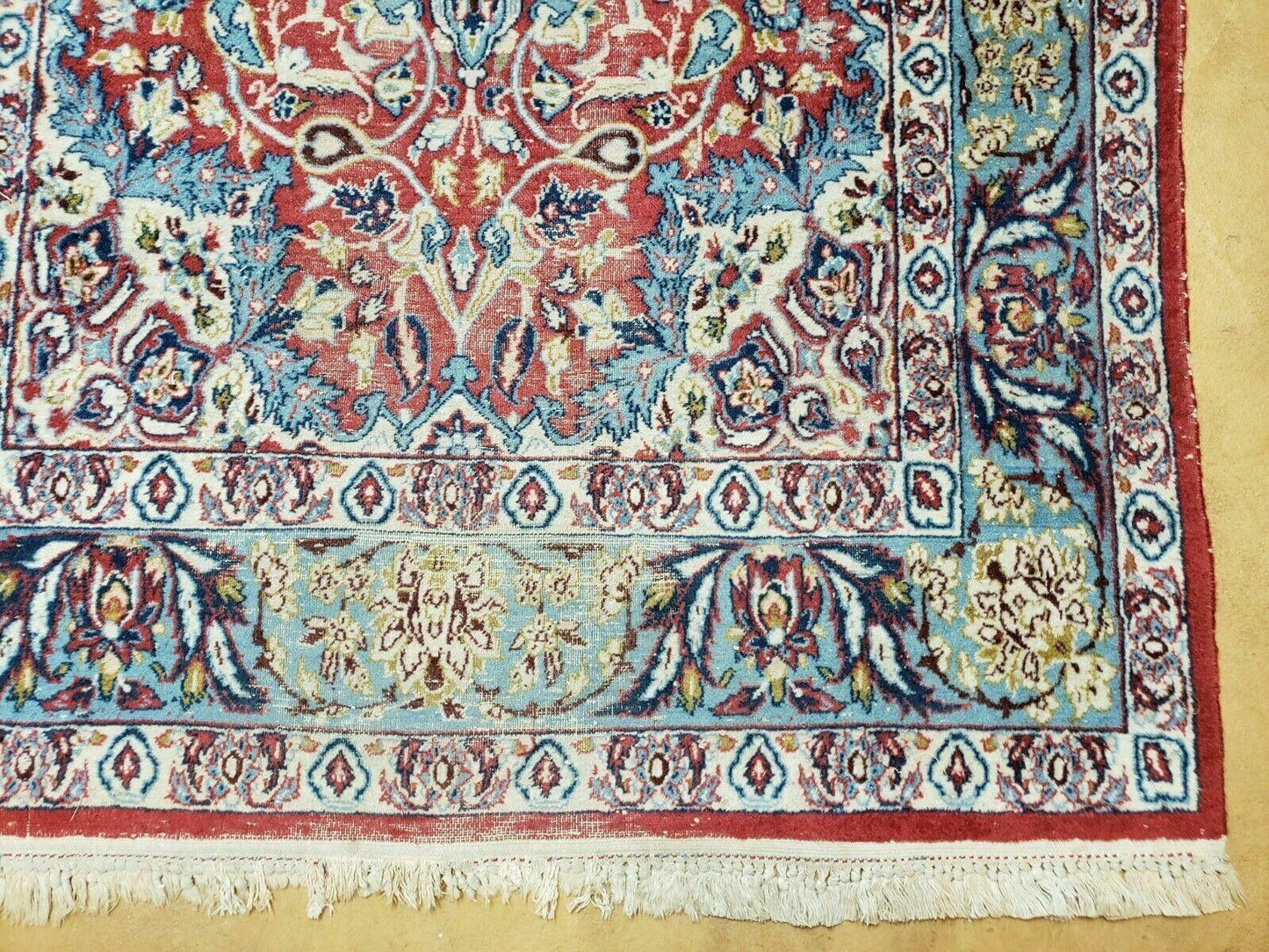 3' 5" X 5' 8" Vintage Handmade Turkish Wool Rug Carpet Vegetable Dyes Nice Red - Nuvé