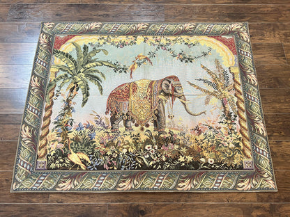 Vintage Tapestry 4 x 5.6, Adorned Elephant Pictorial - Nuvé