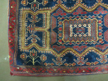 3' X 4.5' Antique Handmade Turkish Tribal Wool Rug Double Saddle Bag Nice - Nuvé