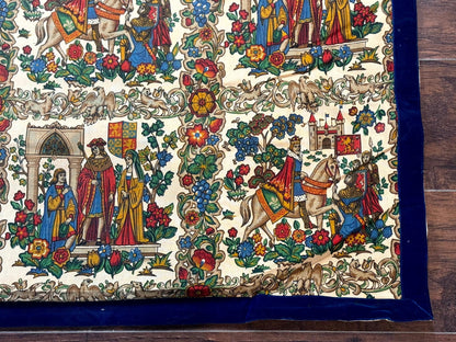 Vintage European Tapestry 4x4, Medievel Design - Nuvé