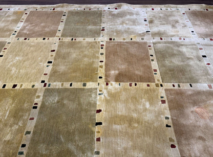 Large Wool Rug 10x13, Panel Design, Modern Contemporary Carpet - Nuvé