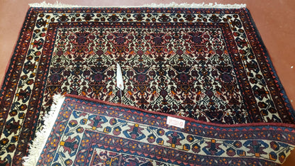 3.6 x 5 Hand-Knotted Vase Rug Floral Turkish Tribal Village Weaving Zagros Vintage Carpet Home Office Wool Area Rug 3x5 Persian Rug 4x5 - Nuvé