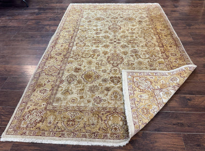 Turkish Oushak Rug 6x9, Vintage, Beige - Nuvé